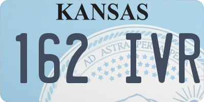 KS license plate 162IVR