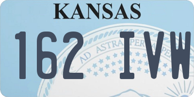 KS license plate 162IVW