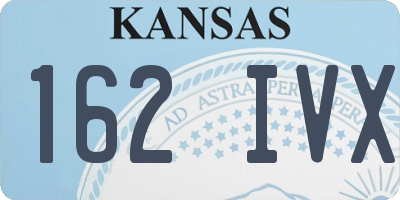 KS license plate 162IVX