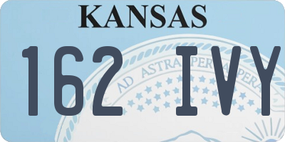KS license plate 162IVY