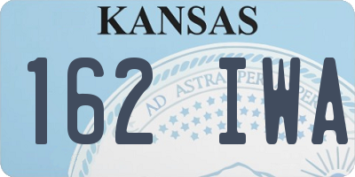 KS license plate 162IWA