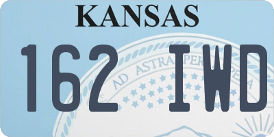 KS license plate 162IWD