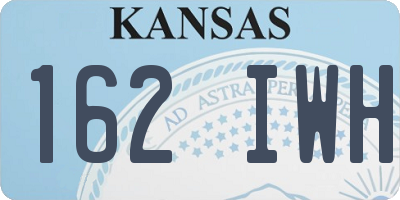 KS license plate 162IWH
