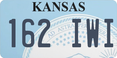 KS license plate 162IWI