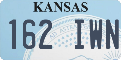 KS license plate 162IWN