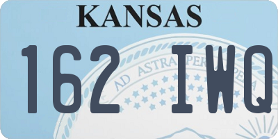 KS license plate 162IWQ