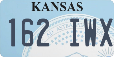 KS license plate 162IWX