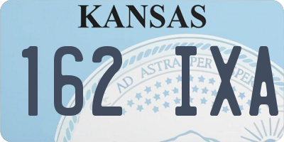 KS license plate 162IXA
