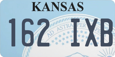 KS license plate 162IXB