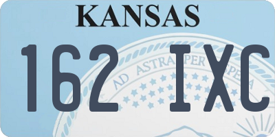 KS license plate 162IXC