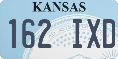 KS license plate 162IXD
