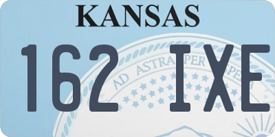 KS license plate 162IXE