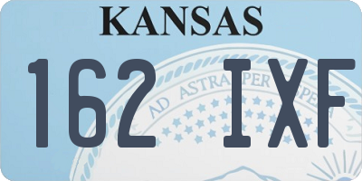 KS license plate 162IXF