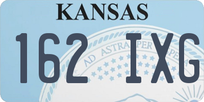 KS license plate 162IXG