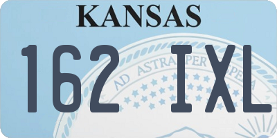 KS license plate 162IXL