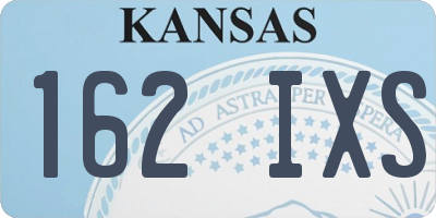 KS license plate 162IXS
