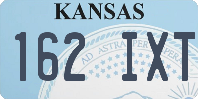 KS license plate 162IXT
