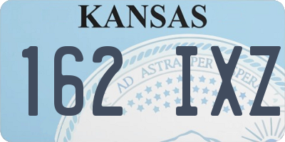 KS license plate 162IXZ