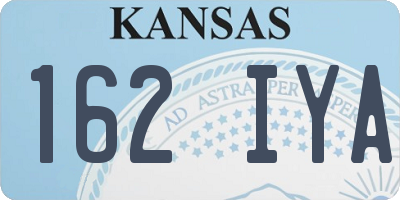 KS license plate 162IYA