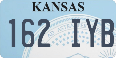 KS license plate 162IYB