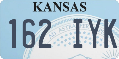 KS license plate 162IYK