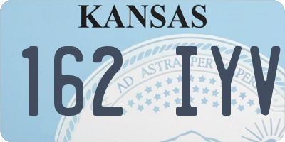 KS license plate 162IYV
