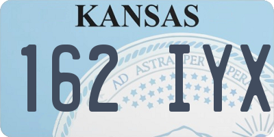 KS license plate 162IYX