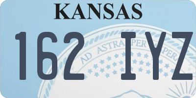 KS license plate 162IYZ