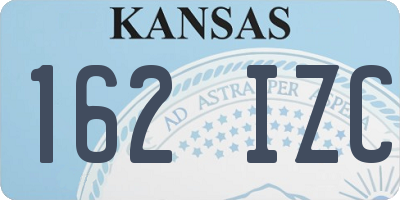 KS license plate 162IZC