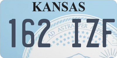 KS license plate 162IZF