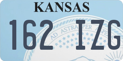 KS license plate 162IZG