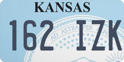 KS license plate 162IZK