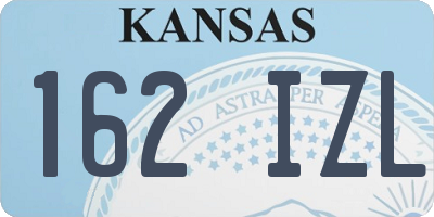 KS license plate 162IZL