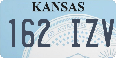 KS license plate 162IZV