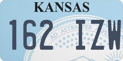 KS license plate 162IZW