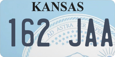 KS license plate 162JAA