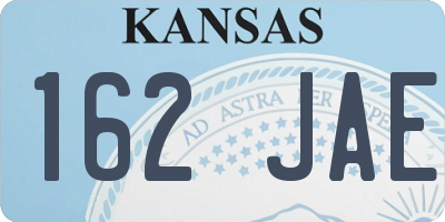 KS license plate 162JAE