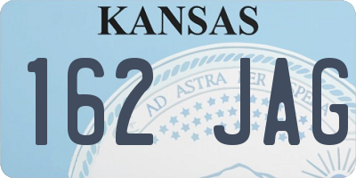 KS license plate 162JAG