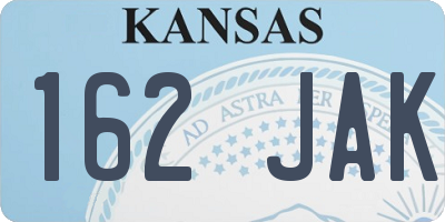 KS license plate 162JAK