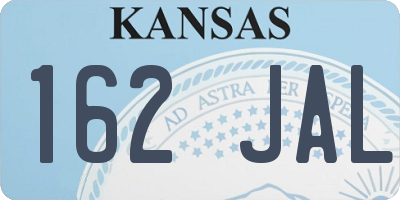 KS license plate 162JAL