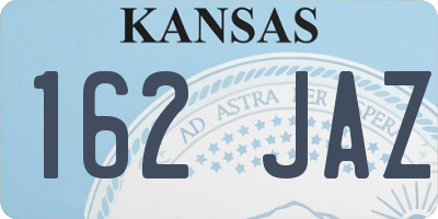 KS license plate 162JAZ