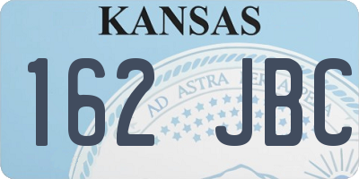 KS license plate 162JBC