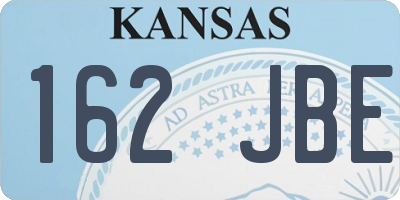 KS license plate 162JBE