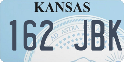 KS license plate 162JBK