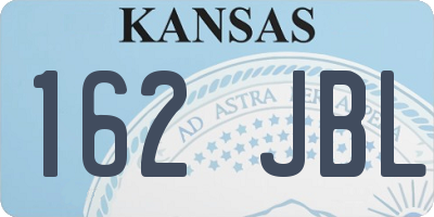 KS license plate 162JBL