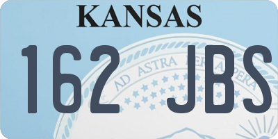 KS license plate 162JBS