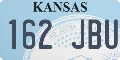 KS license plate 162JBU