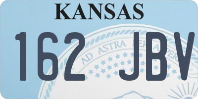 KS license plate 162JBV