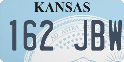 KS license plate 162JBW