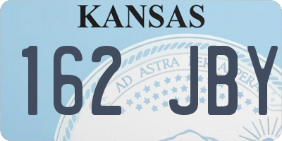 KS license plate 162JBY